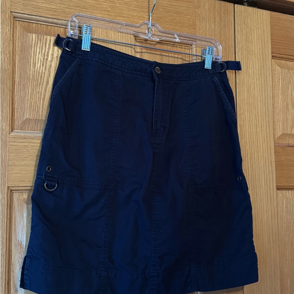Y2K Navy Blue Cargo Skirt with Pockets
